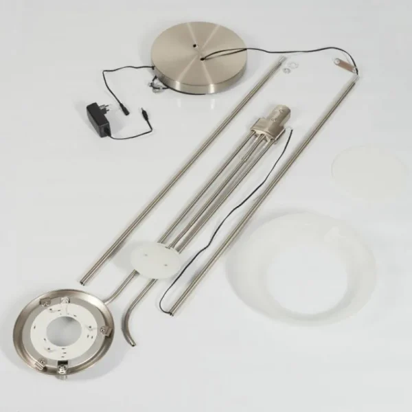 hofstein Lampadaire Mairoa LED Nickel mat, 2 lumières* Lampes Modernes