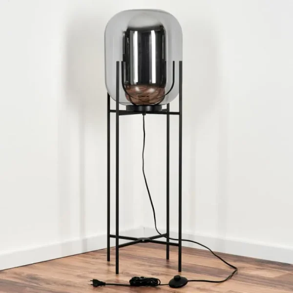 hofstein Lampadaire Manzano Noir, 1 lumière* Lampes Modernes