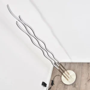 hofstein Lampadaire Mapleton LED Nickel mat, 3 lumières, Télécommandes* Lampes Modernes