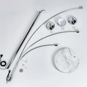 hofstein Lampadaire Nikkala Chrome, 3 lumières* Lampes Modernes