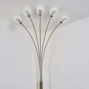 hofstein Lampadaire Nikkala Nickel mat, 5 lumières* Lampes En Verre