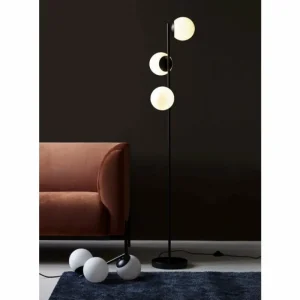 Luminaires Nordlux Lampadaire Nordlux LILLY Noir, 3 lumières* Lampes En Verre