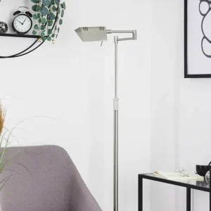 hofstein Lampadaire Norrlida LED Nickel mat, 1 lumière* Lampes Modernes