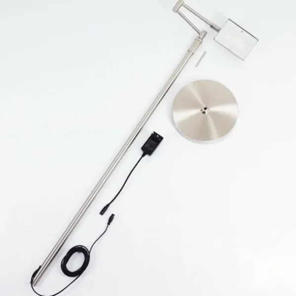 hofstein Lampadaire Norrlida LED Nickel mat, 1 lumière* Lampes Modernes