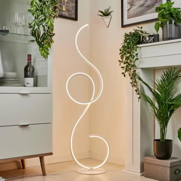 hofstein Lampadaire Olok LED Blanc, 1 lumière* Lampes Modernes