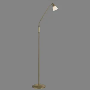 Luminaires Paul Neuhaus Lampadaire Paul Neuhaus PINO LED Vieux laiton, 1 lumière* Lampes En Verre