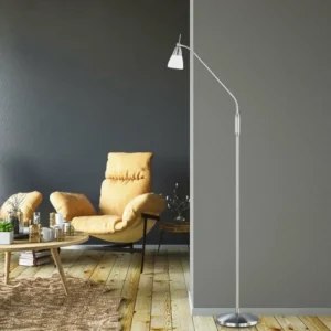 Luminaires Paul Neuhaus Lampadaire Paul Neuhaus PINO Acier inoxydable, 1 lumière* Lampes En Verre