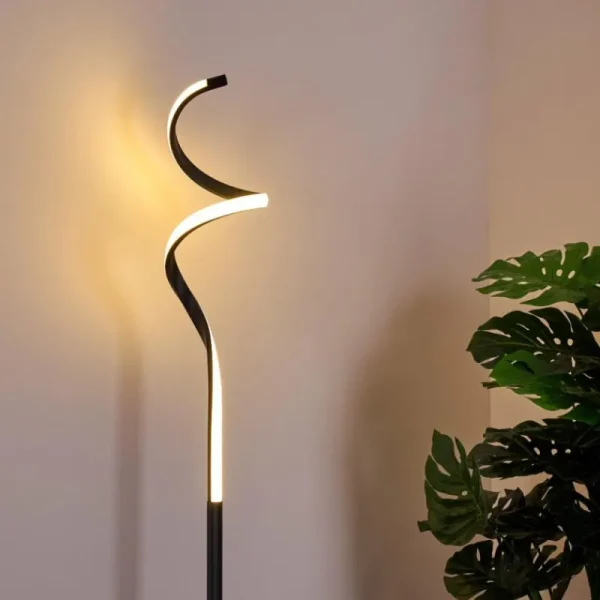 hofstein Lampadaire Pitasch LED Noir, 1 lumière* Lampes Modernes