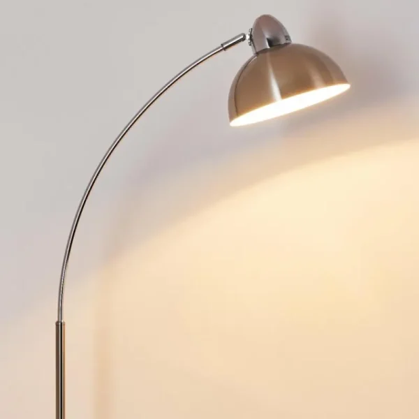 hofstein Lampadaire Poitou Nickel mat, 1 lumière* Lampes Modernes