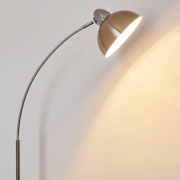 hofstein Lampadaire Poitou Nickel mat, 1 lumière* Lampes Modernes