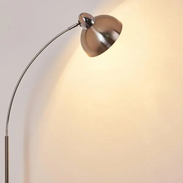 hofstein Lampadaire Poitou Nickel mat, 1 lumière* Lampes Modernes