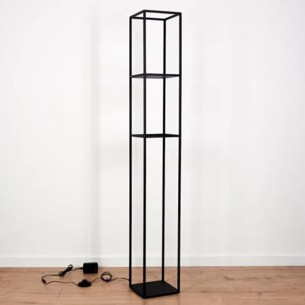 hofstein Lampadaire Ranquile LED Noir, 4 lumières* Lampes Modernes