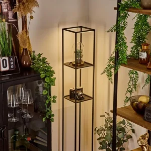 hofstein Lampadaire Ranquile LED Noir, 4 lumières* Lampes Modernes