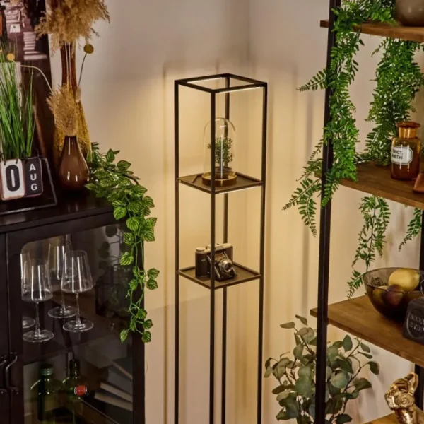 hofstein Lampadaire Ranquile LED Noir, 4 lumières* Lampes Modernes