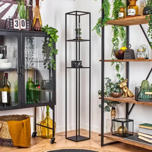 hofstein Lampadaire Ranquile LED Noir, 4 lumières* Lampes Modernes