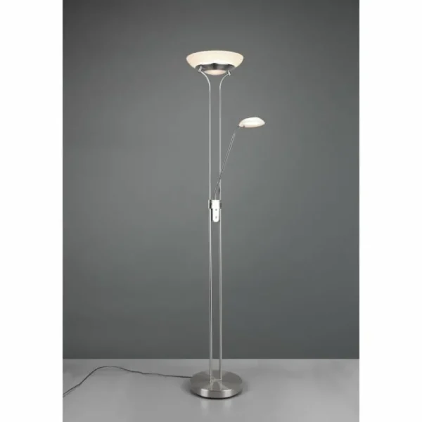 Luminaires Reality Lampadaire Reality Orson LED Nickel mat, 2 lumières* Lampes En Verre