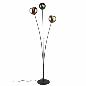 Luminaires Reality Lampadaire Reality SHELDON Noir, 3 lumières* Lampes En Verre