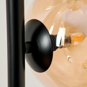 hofstein Lampadaire Remaisnil Ambre, 5 lumières* Lampes En Verre