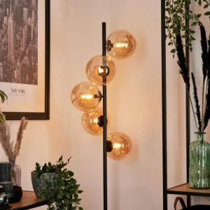 hofstein Lampadaire Remaisnil Ambre, 5 lumières* Lampes En Verre