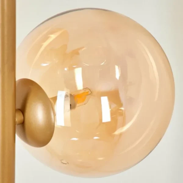 hofstein Lampadaire Remaisnil Laiton, 4 lumières* Lampes En Verre