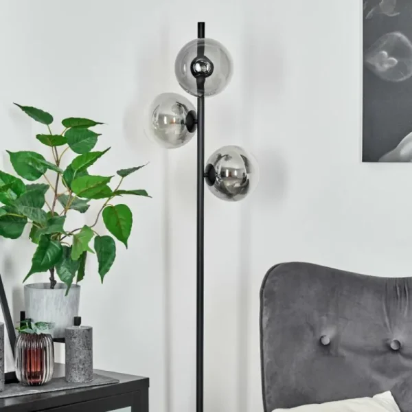 hofstein Lampadaire Remaisnil Noir, 3 lumières* Lampes Modernes