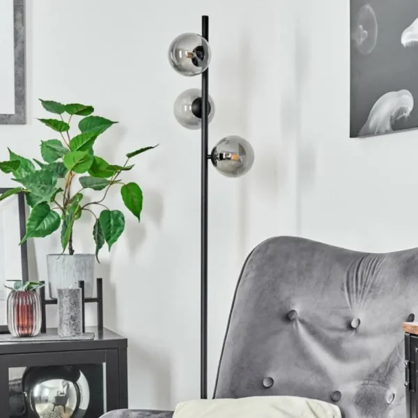 hofstein Lampadaire Remaisnil Noir, 3 lumières* Lampes Modernes