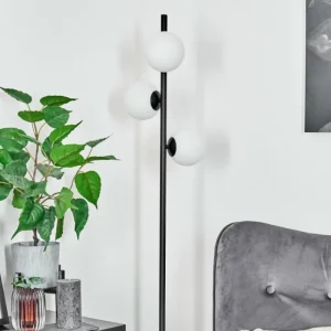 hofstein Lampadaire Remaisnil Noir, 3 lumières* Lampes En Verre