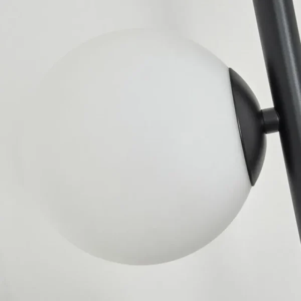 hofstein Lampadaire Remaisnil Noir, 3 lumières* Lampes En Verre
