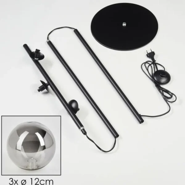 hofstein Lampadaire Remaisnil Noir, 3 lumières* Lampes Modernes