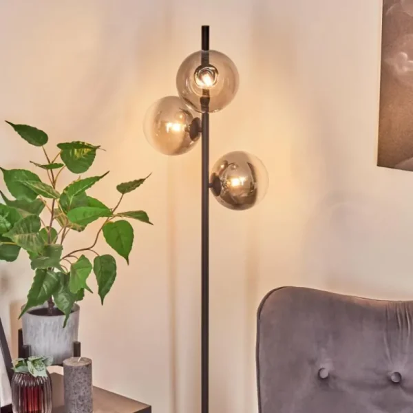 hofstein Lampadaire Remaisnil Noir, 3 lumières* Lampes Modernes