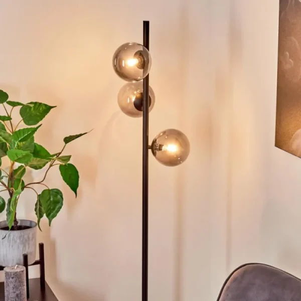 hofstein Lampadaire Remaisnil Noir, 3 lumières* Lampes Modernes