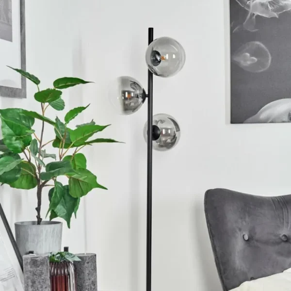 hofstein Lampadaire Remaisnil Noir, 3 lumières* Lampes Modernes