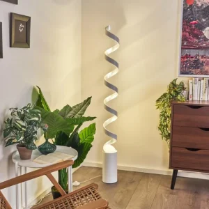 hofstein Lampadaire Rezat LED Argenté, Blanc, 1 lumière* Lampes Modernes