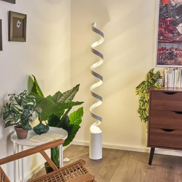 hofstein Lampadaire Rezat LED Argenté, Blanc, 1 lumière* Lampes Modernes