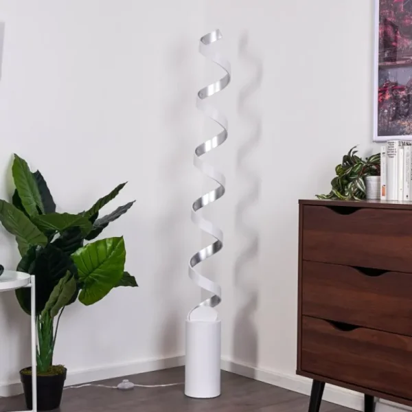 hofstein Lampadaire Rezat LED Argenté, Blanc, 1 lumière* Lampes Modernes