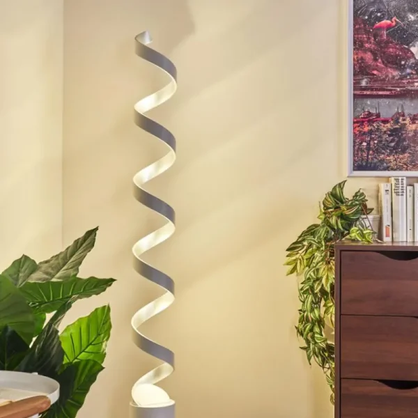 hofstein Lampadaire Rezat LED Argenté, Blanc, 1 lumière* Lampes Modernes