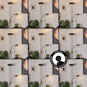 hofstein Lampadaire Rom LED Laiton, 2 lumières* Lampes Modernes