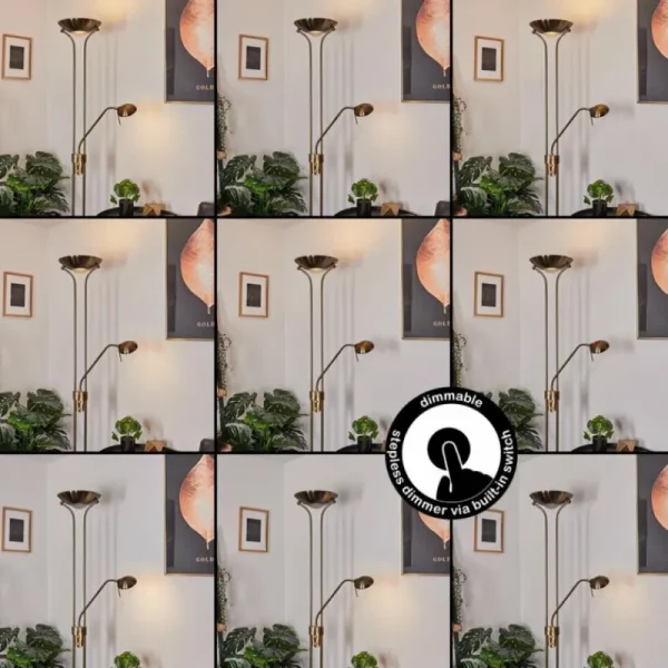 hofstein Lampadaire Rom LED Laiton, 2 lumières* Lampes Modernes