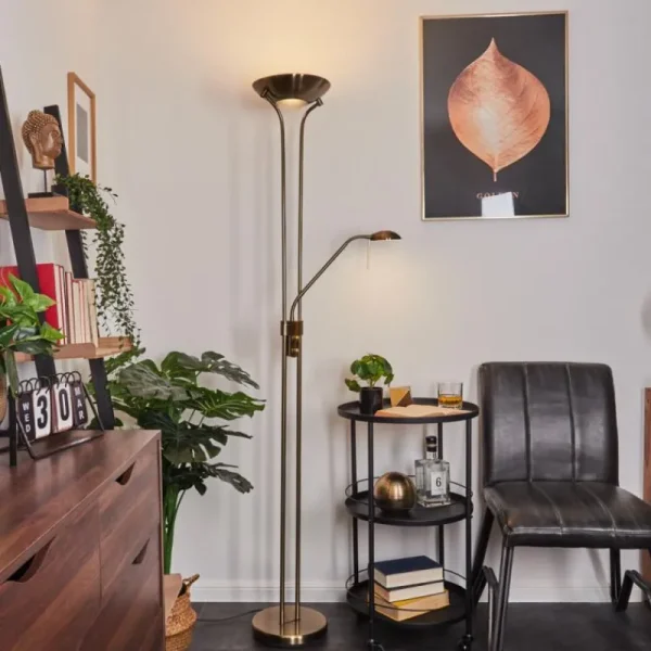 hofstein Lampadaire Rom LED Laiton, 2 lumières* Lampes Modernes