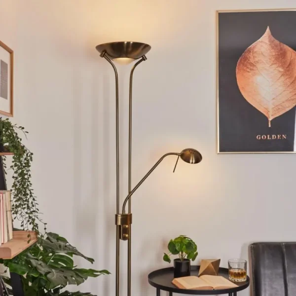 hofstein Lampadaire Rom LED Laiton, 2 lumières* Lampes Modernes