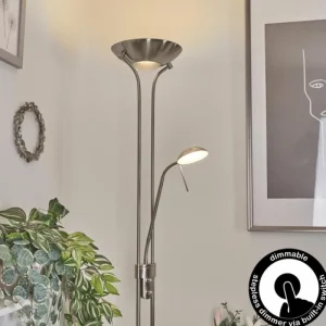 hofstein Lampadaire Rom LED Nickel mat, 2 lumières* Lampes Modernes