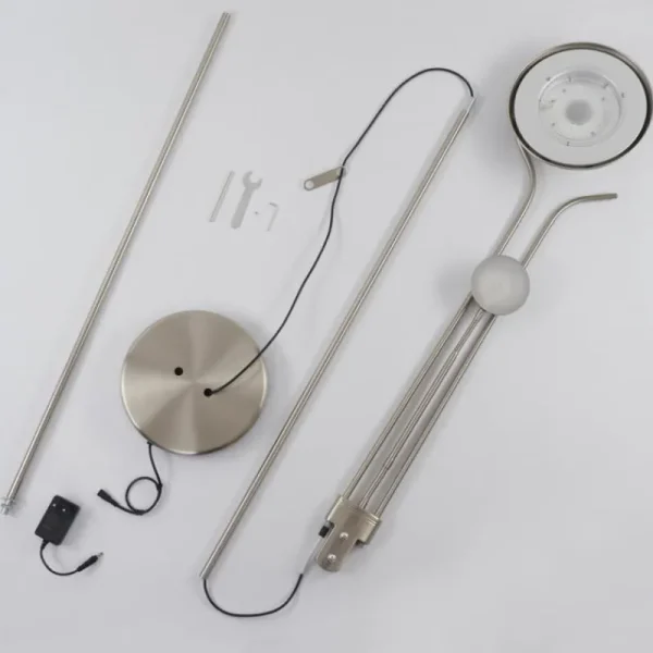 hofstein Lampadaire Rom LED Nickel mat, 2 lumières* Lampes Modernes