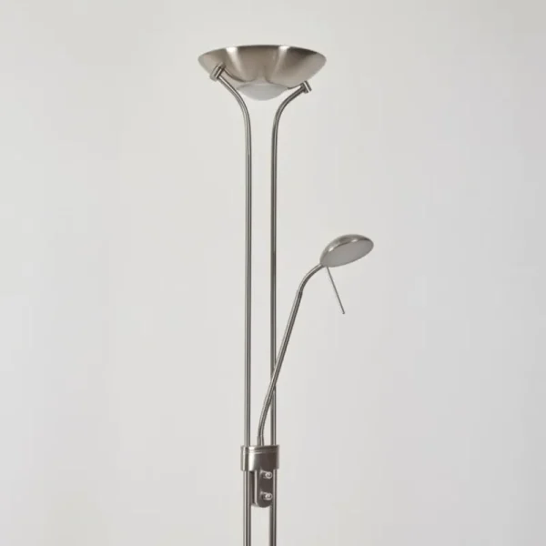 hofstein Lampadaire Rom LED Nickel mat, 2 lumières* Lampes Modernes