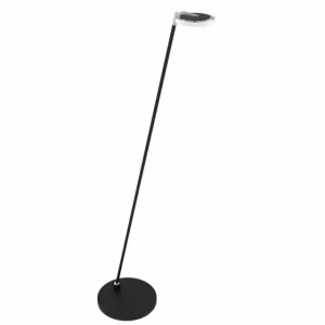 Luminaires Steinhauer Lampadaire Steinhauer Turound LED Acier inoxydable, Noir, 1 lumière* Lampes En Verre