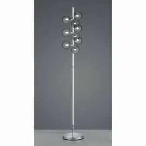 Luminaires Trio Lampadaire Trio Leuchten ALICIA Chrome, 9 lumières* Lampes En Verre