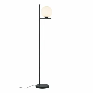 Luminaires Trio Lampadaire Trio-Leuchten Pure Noir, 1 lumière* Lampes En Verre