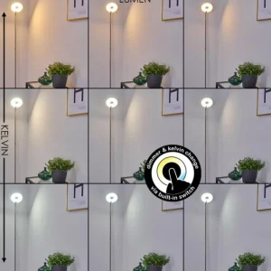 hofstein Lampadaire Umag LED Acier inoxydable, 1 lumière* Lampes Modernes