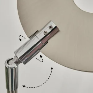 hofstein Lampadaire Umag LED Chrome, Nickel mat, 1 lumière* Lampes Modernes