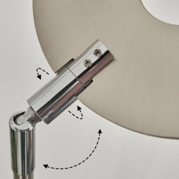 hofstein Lampadaire Umag LED Chrome, Nickel mat, 1 lumière* Lampes Modernes
