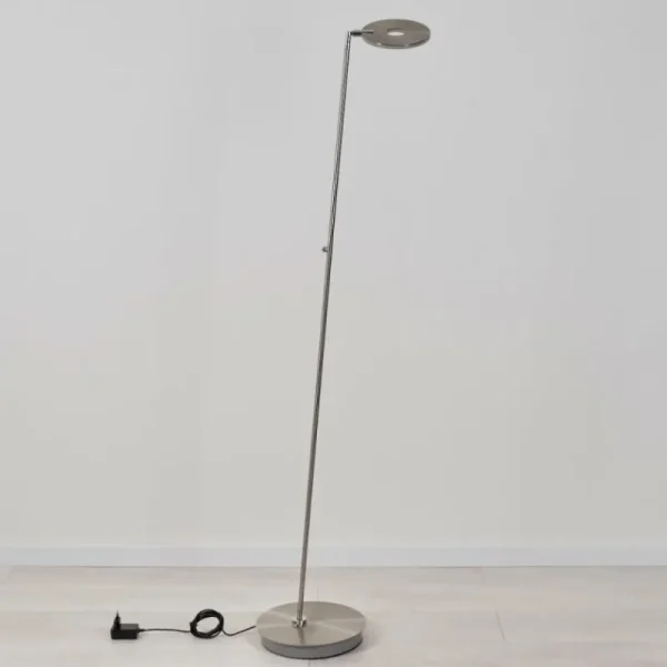 hofstein Lampadaire Umag LED Chrome, Nickel mat, 1 lumière* Lampes Modernes